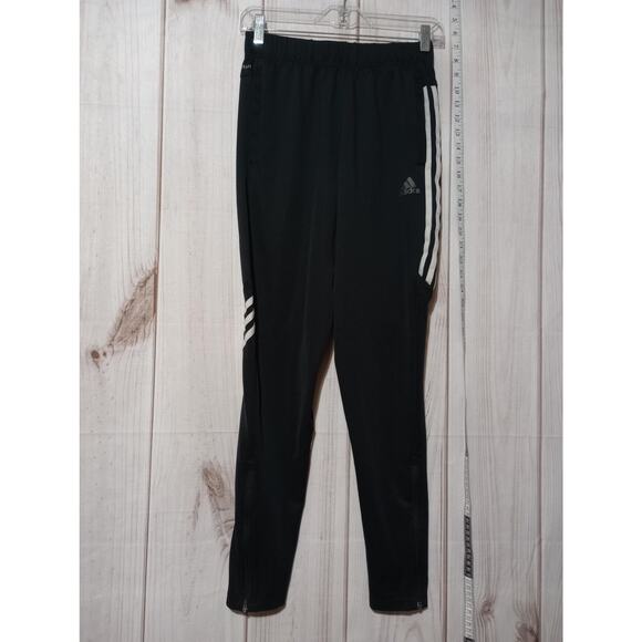 Adidas Pants Mens Small Black Aeroready‎ Three Stripe Athletic Tapered Training - Picture 1 of 9